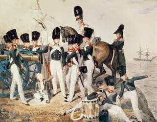 Tsarévitch Alexandre (1818-81) avec ses cadets à Peterhof